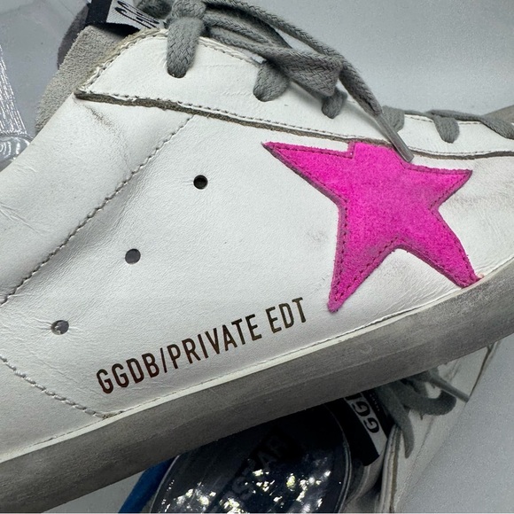 Golden Goose Sneakers Rare Pink & Blue Womens Size 41 US Size 11 GGDB Super-Star - Picture 5 of 11